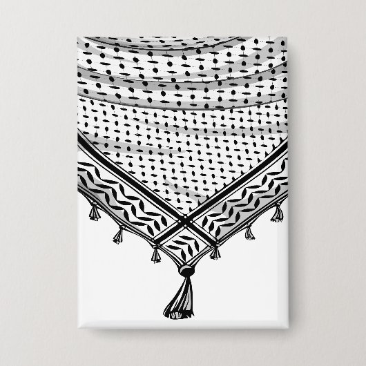 Keffiyeh Palestijnse sjaal Traditionele stof Button (Voorkant)