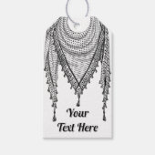 Keffiyeh Palestijnse sjaal Traditionele stof Cadeaulabel (Voorkant)