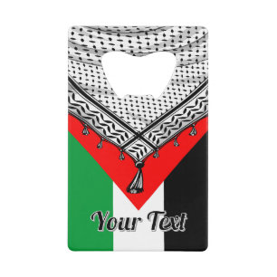 Keffiyeh Palestijnse sjaal Traditionele stof Creditkaart Flessenopener