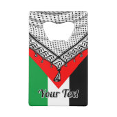 Keffiyeh Palestijnse sjaal Traditionele stof Creditkaart Flessenopener (Achterkant)