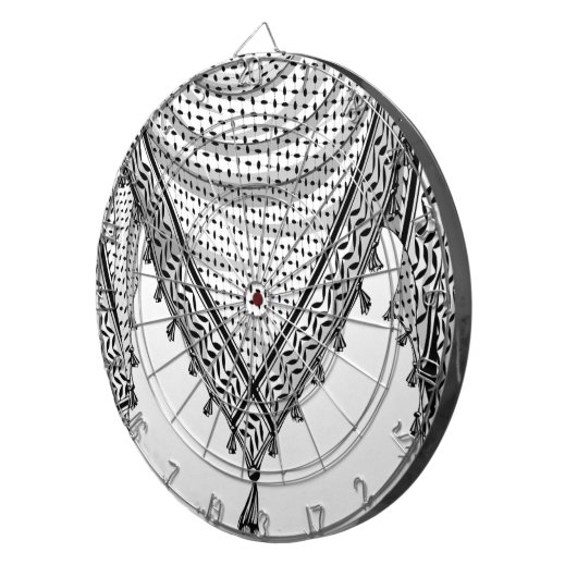 Keffiyeh Palestijnse sjaal Traditionele stof Dartbord (Voorkant Rechts)