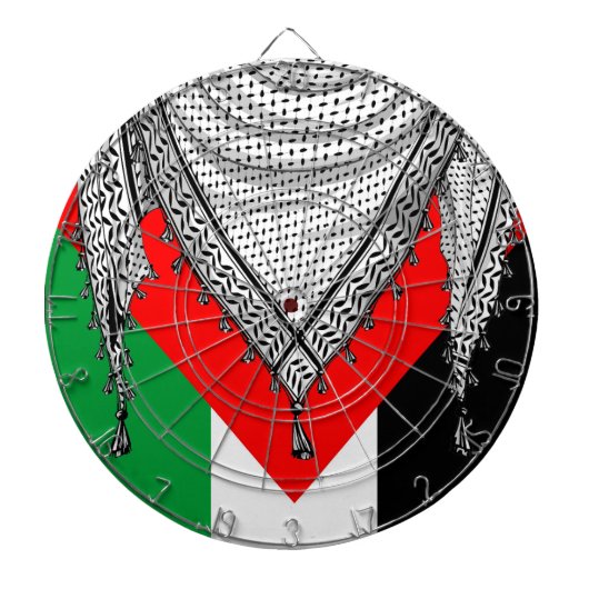 Keffiyeh Palestijnse sjaal Traditionele stof Dartbord (Voorkant)