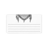 Keffiyeh Palestijnse sjaal Traditionele stof Etiket (Voorkant)