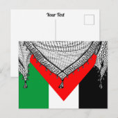 Keffiyeh Palestijnse sjaal Traditionele stof Feestdagenkaart (Voorkant / Achterkant)
