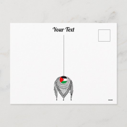 Keffiyeh Palestijnse sjaal Traditionele stof Feestdagenkaart (Achterkant)