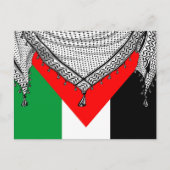 Keffiyeh Palestijnse sjaal Traditionele stof Feestdagenkaart (Voorkant)