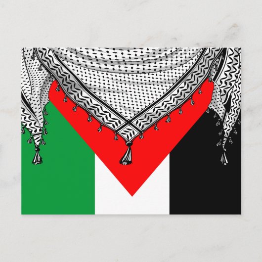Keffiyeh Palestijnse sjaal Traditionele stof Feestdagenkaart (Voorkant)