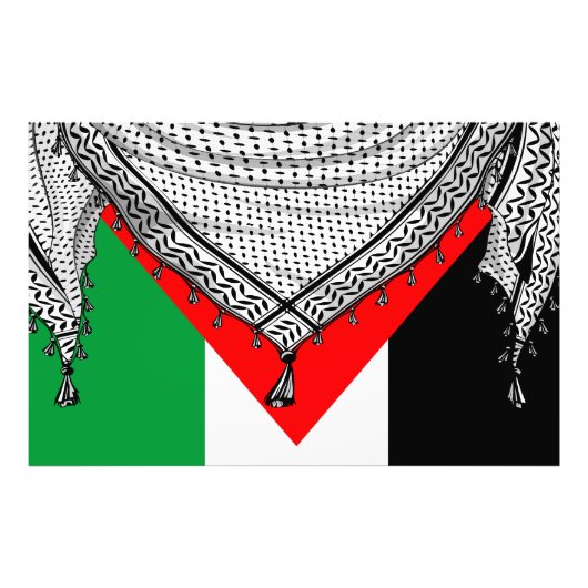 Keffiyeh Palestijnse sjaal Traditionele stof Foto Afdruk (Voorkant)
