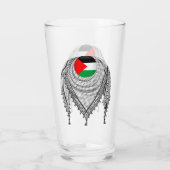 Keffiyeh Palestijnse sjaal Traditionele stof Glas (Achterkant)