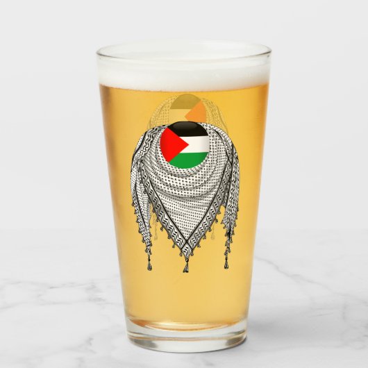 Keffiyeh Palestijnse sjaal Traditionele stof Glas (Achterkant gevuld)