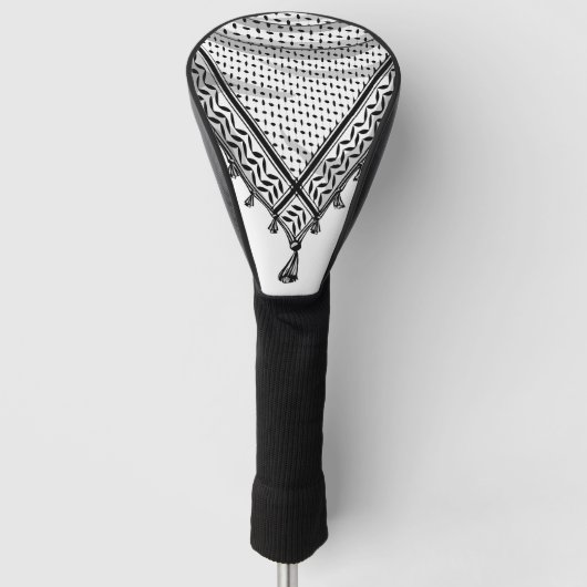Keffiyeh Palestijnse sjaal Traditionele stof Golfheadcover (Voorkant)