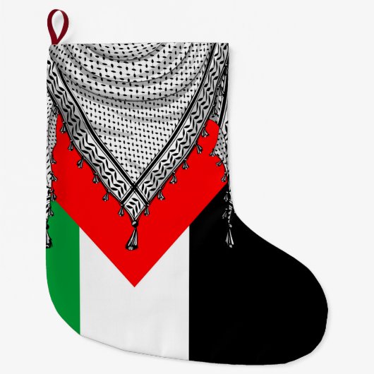 Keffiyeh Palestijnse sjaal Traditionele stof Grote Kerstsok (Voorkant)