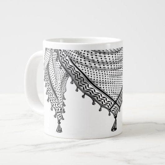 Keffiyeh Palestijnse sjaal Traditionele stof Grote Koffiekop (Links)