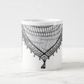 Keffiyeh Palestijnse sjaal Traditionele stof Grote Koffiekop (Voorkant)