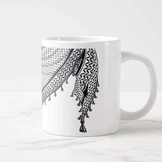 Keffiyeh Palestijnse sjaal Traditionele stof Grote Koffiekop (Rechts)