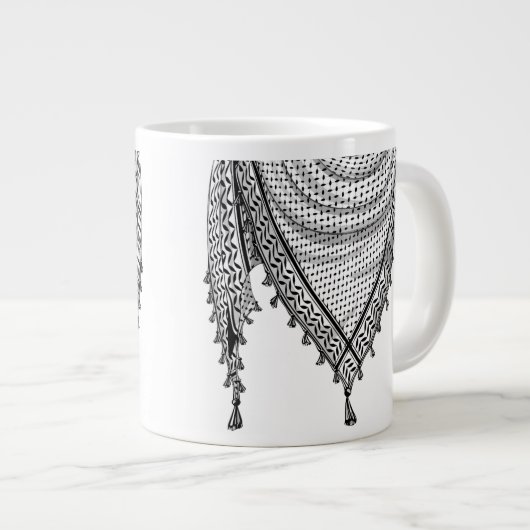 Keffiyeh Palestijnse sjaal Traditionele stof Grote Koffiekop (Voorkant rechts)
