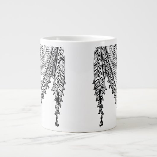 Keffiyeh Palestijnse sjaal Traditionele stof Grote Koffiekop (Voorkant)