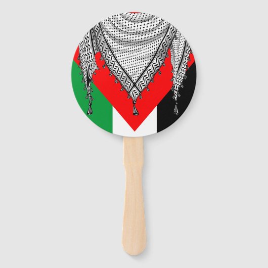 Keffiyeh Palestijnse sjaal Traditionele stof Handwaaier (Voorkant)