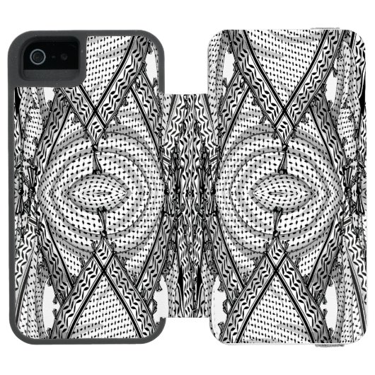 Keffiyeh Palestijnse sjaal Traditionele stof Incipio iPhone Portemonnee Hoesje (Agenda Open)
