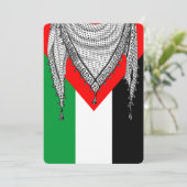 Keffiyeh Palestijnse sjaal Traditionele stof Kaart (Staand voorkant)