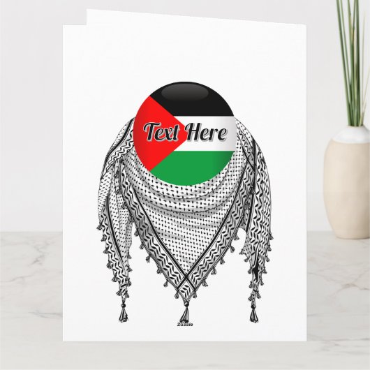 Keffiyeh Palestijnse sjaal Traditionele stof Kaart (Achterkant)