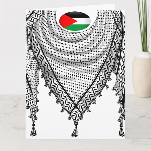 Keffiyeh Palestijnse sjaal Traditionele stof Kaart (Voorkant)