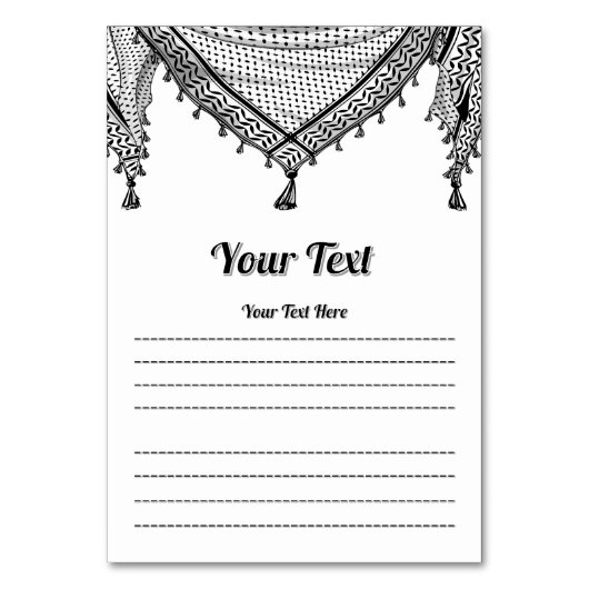 Keffiyeh Palestijnse sjaal Traditionele stof Kaart (Achterkant)