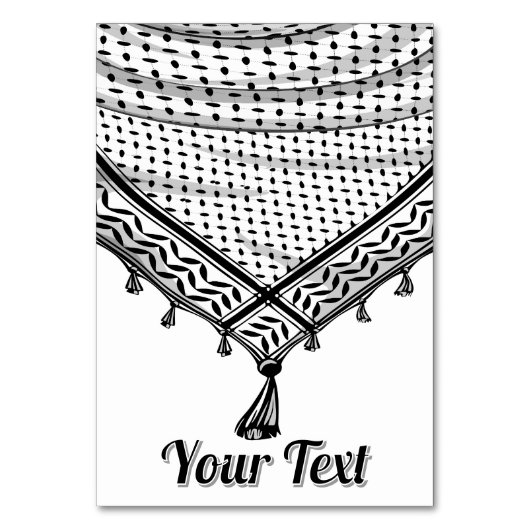 Keffiyeh Palestijnse sjaal Traditionele stof Kaart (Voorkant)