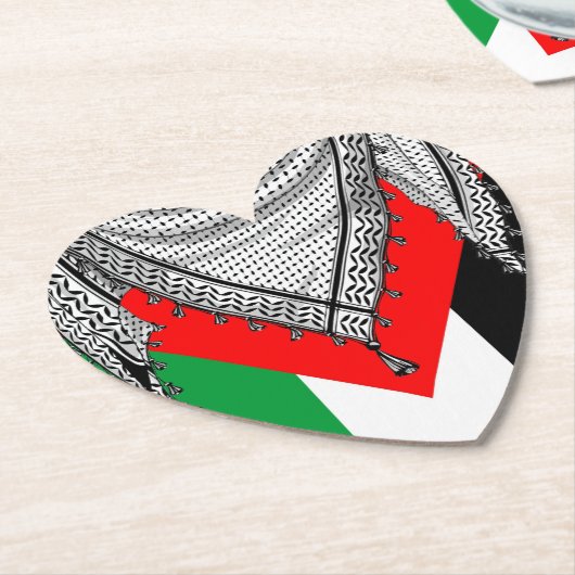 Keffiyeh Palestijnse sjaal Traditionele stof Kartonnen Onderzetters (Gekanteld)