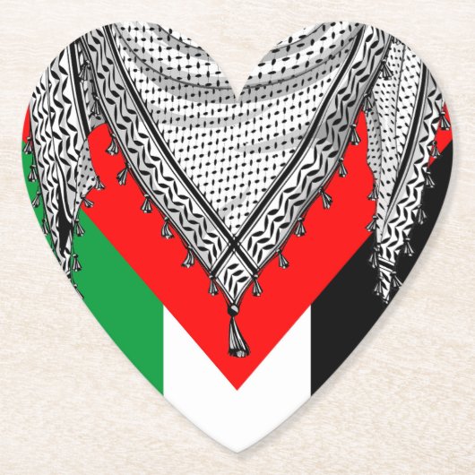 Keffiyeh Palestijnse sjaal Traditionele stof Kartonnen Onderzetters (Voorkant)