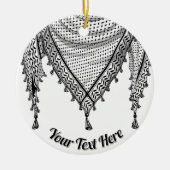 Keffiyeh Palestijnse sjaal Traditionele stof Keramisch Ornament (Voorkant)