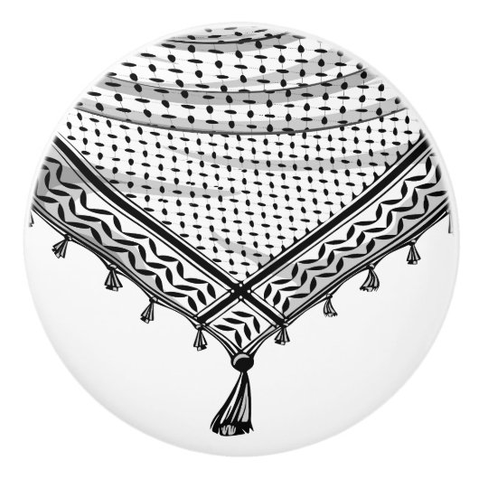 Keffiyeh Palestijnse sjaal Traditionele stof Keramische Knop (Voorkant)