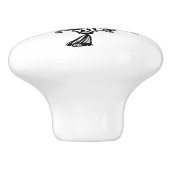 Keffiyeh Palestijnse sjaal Traditionele stof Keramische Knop (Zijkant)