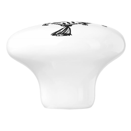 Keffiyeh Palestijnse sjaal Traditionele stof Keramische Knop (Zijkant)