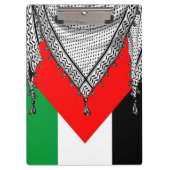 Keffiyeh Palestijnse sjaal Traditionele stof Klembord (Voorkant)