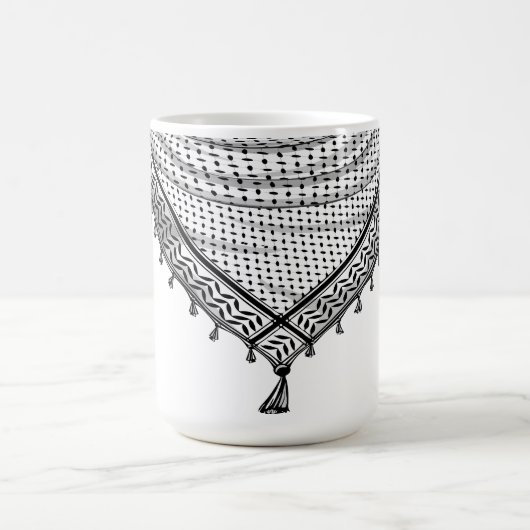 Keffiyeh Palestijnse sjaal Traditionele stof Koffiemok (Center)
