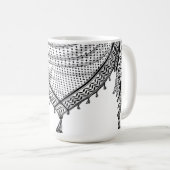 Keffiyeh Palestijnse sjaal Traditionele stof Koffiemok (Voorkant rechts)