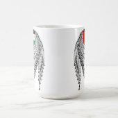 Keffiyeh Palestijnse sjaal Traditionele stof Koffiemok (Center)