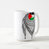 Keffiyeh Palestijnse sjaal Traditionele stof Koffiemok (Voorkant rechts)