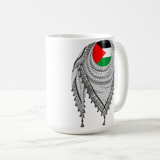 Keffiyeh Palestijnse sjaal Traditionele stof Koffiemok (Voorkant rechts)