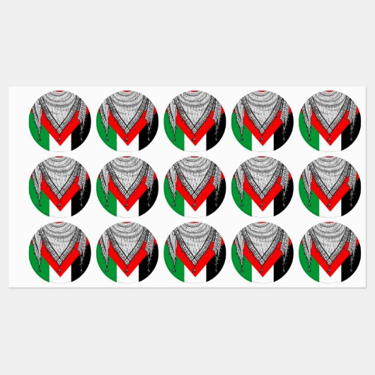 Keffiyeh Palestijnse sjaal Traditionele stof Labels (Vel)