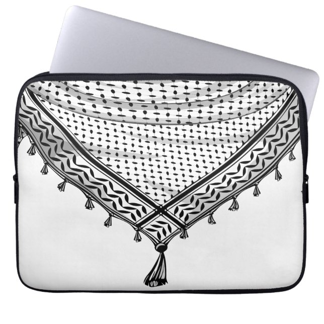 Keffiyeh Palestijnse sjaal Traditionele stof Laptop Sleeve (Voorkant)