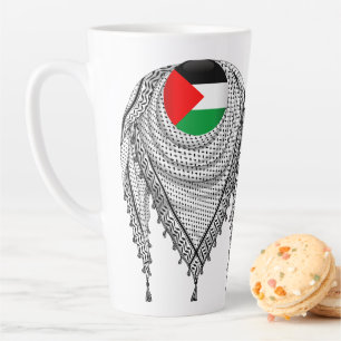 Keffiyeh Palestijnse sjaal Traditionele stof Latte Mok