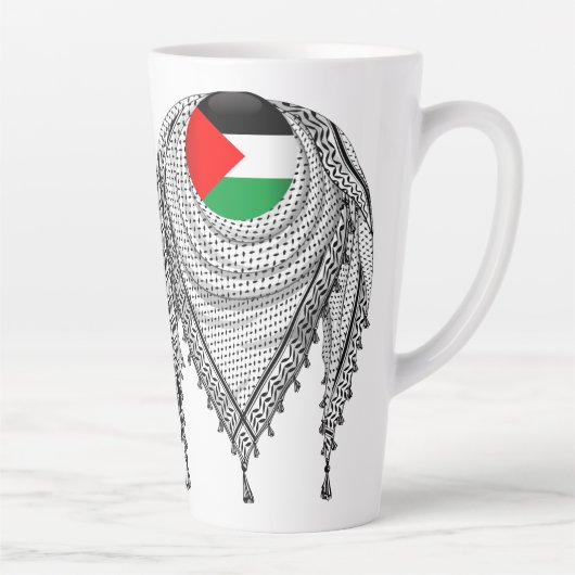 Keffiyeh Palestijnse sjaal Traditionele stof Latte Mok (Rechts)