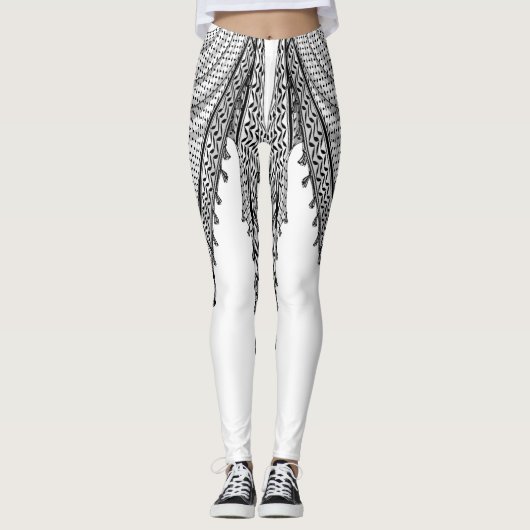 Keffiyeh Palestijnse sjaal Traditionele stof Leggings (Voorkant)