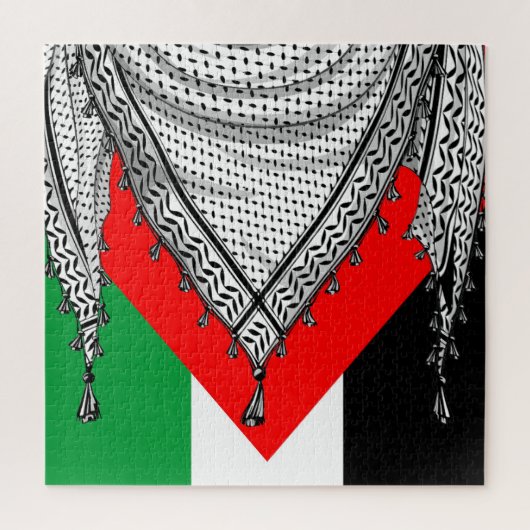 Keffiyeh Palestijnse sjaal Traditionele stof Legpuzzel (Verticaal)