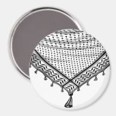 Keffiyeh Palestijnse sjaal Traditionele stof Magneet (Voorkant / Achterkant)