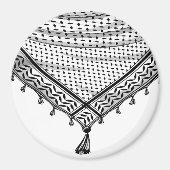 Keffiyeh Palestijnse sjaal Traditionele stof Magneet (Voorkant)