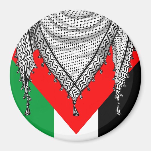 Keffiyeh Palestijnse sjaal Traditionele stof Magneet (Voorkant)