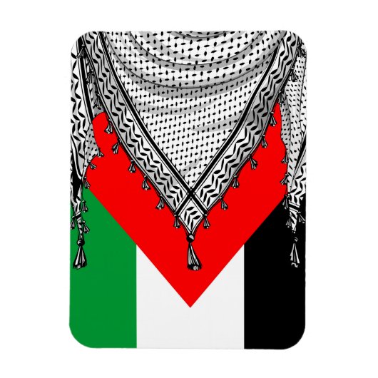 Keffiyeh Palestijnse sjaal Traditionele stof Magneet (Verticaal)